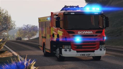 South Wales Fire Brigade Scania P280 5 Pack Gta5
