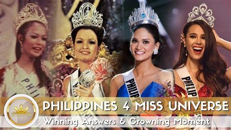 philippines 4 miss universe winning answers and crowning moment youtube