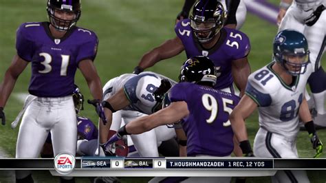 Madden Nfl 11 Ps3 Seattle Seahawks At Baltimore Ravens Youtube