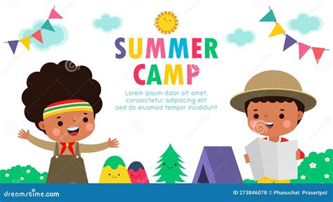 Kids Summer Camp Background Education Banner Template For Advertising