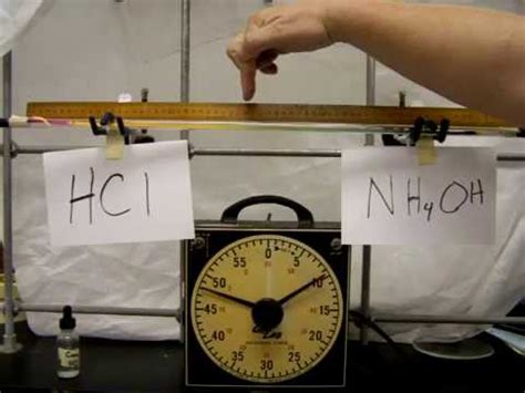 The first part comes from the metal, or the metal in the base or carbonate used. Hydrochloric Acid Ammonia Diffusion Demonstration 001 ...