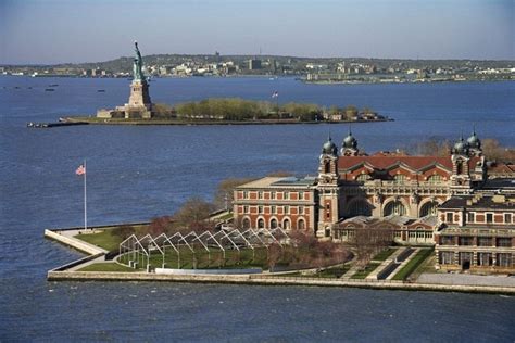 View Of Liberty Island And Ellis Island Places In America Ellis