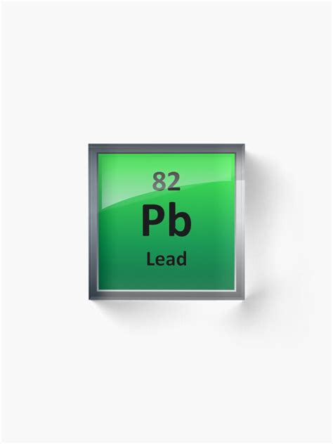 Lead Periodic Table Element Symbol Acrylic Block For Sale By
