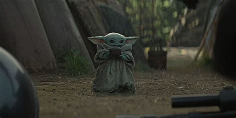 Mandalorian Baby Yoda Soup Drinking Scene Inspired By Directors Kids