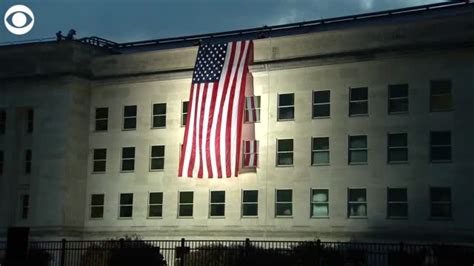 Watch American Flag Unfurled At The Pentagon On 911