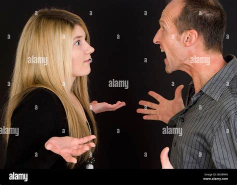 Father And Daughter Are Argue Stock Photo Alamy