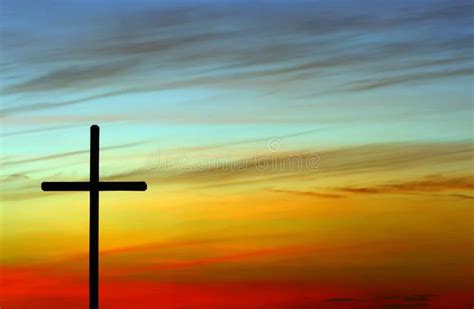 Cross With Sunset Cross Silhouette Against Sunset Sky Affiliate