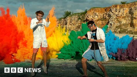 the slow mo guys how to capture the world in slow motion bbc news youtube