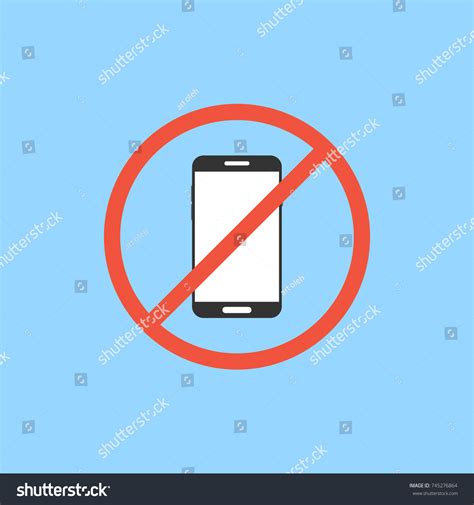 Turn Off Mobile Phone Icon Vector Stock Vector Royalty Free 745276864