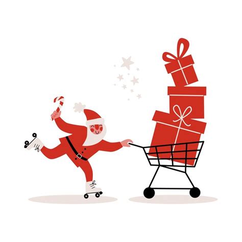 Premium Vector Christmas Shopping Concept Vector Illustration