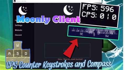 Moonly Client Keystrokes Cps Counter Direction Hud Fps Counter