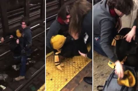 Watch Man Expertly Save Stranger That Fell On The Train Tracks Video True Activist