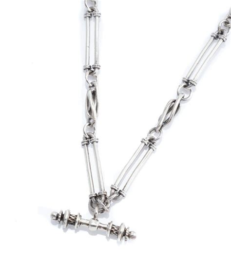 Sterling Silver Albert Chain With Swivels And T Bar Necklace Chain