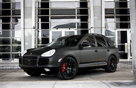 Customized Porsche Cayenne Turbo S With Full Matte Black Exterior Wrap
