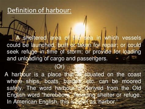 Classification Of Port And Harbour Pptpptx