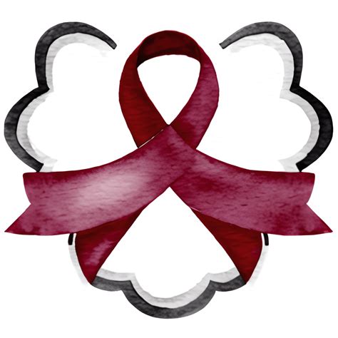 Burgundy And White Throat Cancer Ribbon Graphic · Creative Fabrica