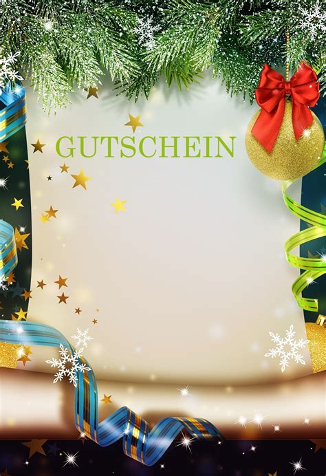 Gutscheinvordrucke Weihnachten - Gutscheinvorlagen Kostenlos Downloaden