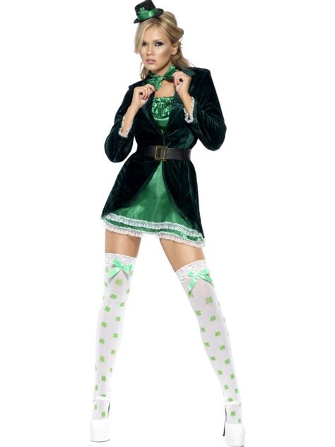Adult Sexy Irish Green St Patricks Day Leprechaun Ladies Fancy Dress
