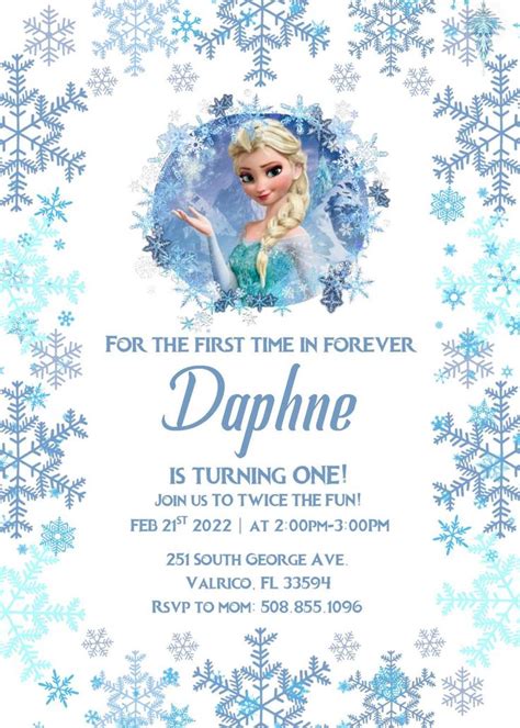 Frozen Invitation Templates Editable With Ms Word Free Printable