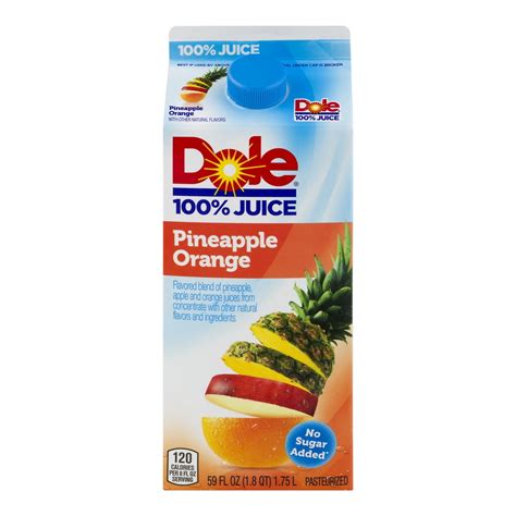Dole 100 Juice Pineapple Orange 59 Fl Oz