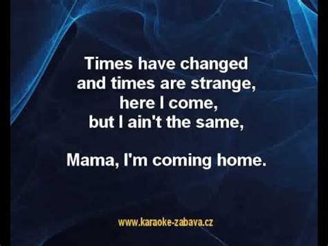 Ethe rise before the fall. Mama I'm coming home - Ozzy Osbourne Karaoke tip - YouTube