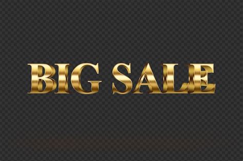 Premium Psd Gold Text Big Sale