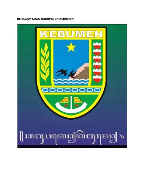 Sang Pekik Imaginations Beragam Logo Kabupaten Kebumen