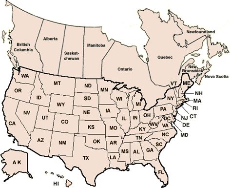 Free Printable Map Of Usa And Canada Printable Templates
