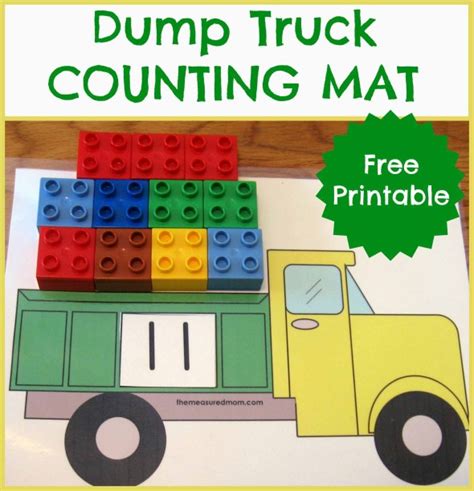 Free Printable Counting Mat Fill The Dump Truck