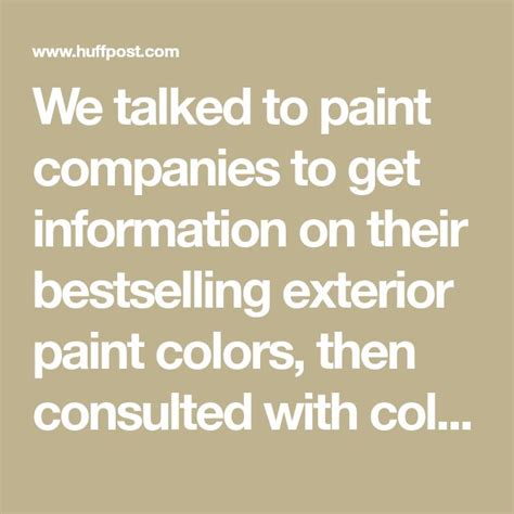 We Talked To Paint Companies To Get Information On Their Bestselling