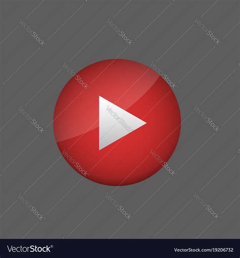 Red Play Button Royalty Free Vector Image Vectorstock