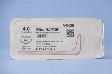 Ethicon Suture Vr426 4 0 Vicryl Rapide Undyed 27 Ps 2 Cutting