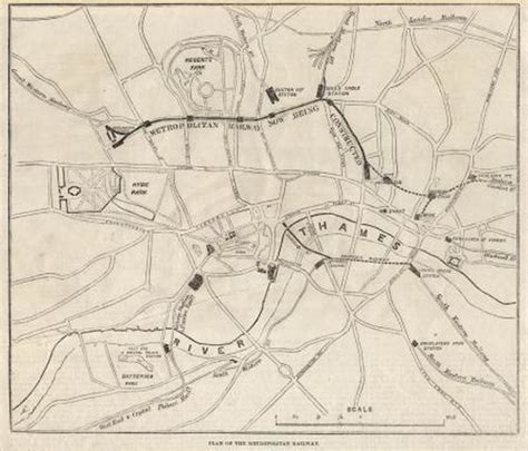 Map Of The Metropolitan Railway Illustrated London News 7 April