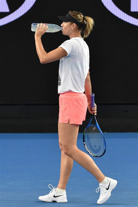 Maria Sharapova Practice At The 2018 Australian Open In Melbourne