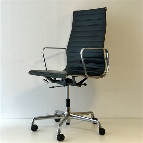 Rrp £34,000 1 of 10 vitra eames herman miller black leather swivel office chairs. Black leather Eames EA119 Office chair, 1990s | #138532