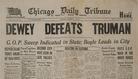 Lot Detail 1948 Dewey Defeats Truman Chicago Tribune Newspaper