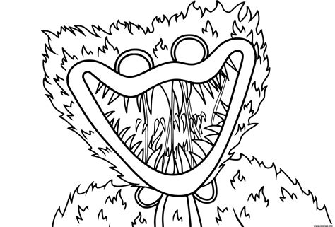 Coloriage huggy wugg scray firey - JeColorie.com