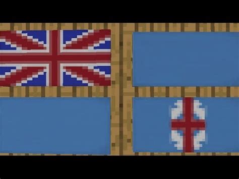 How to make a banner in minecraft (java pre 1.14 or bedrock pre 1.10). How to make the National Flag of Fiji FJI//Minecraft ...