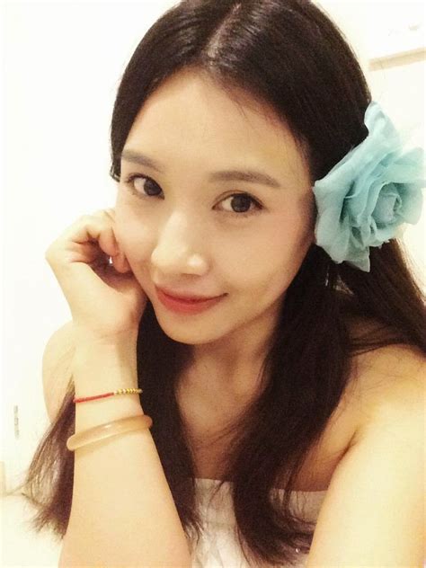 Cute Chinese Girl Selfie Flowery Day