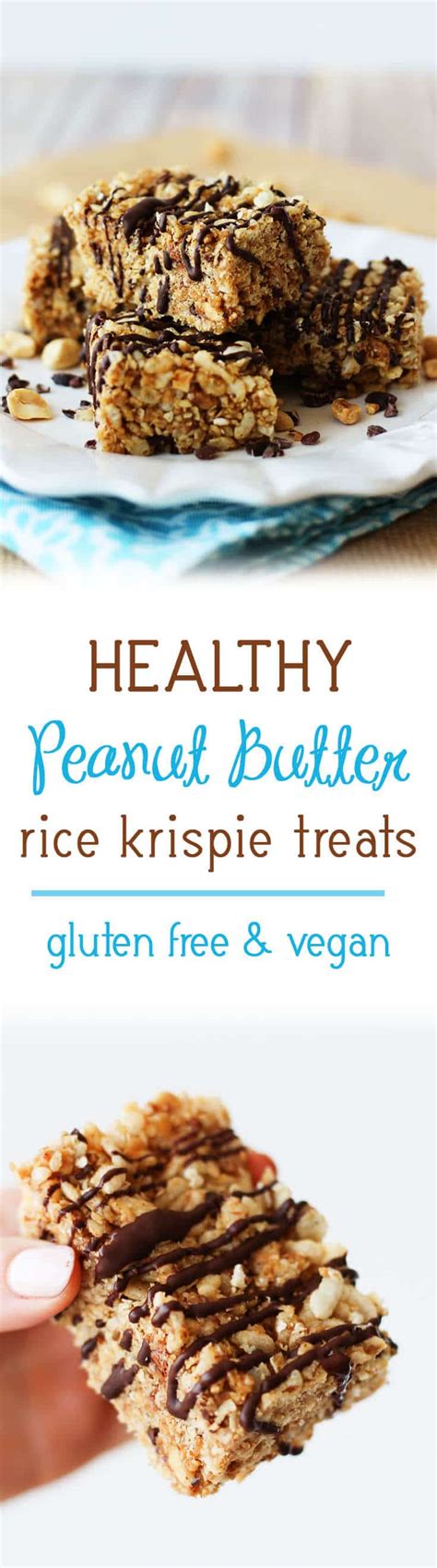 These butterfinger rice krispie treats are the next treat for you to try. Healthy Peanut Butter Rice Krispie Treats | Gluten Free, Vegan