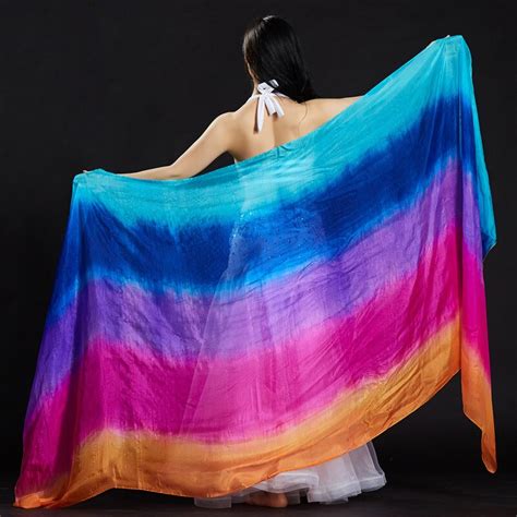 real silk belly dance veil dance veils bellydance silk shawl scarf blue purple rose orange silk