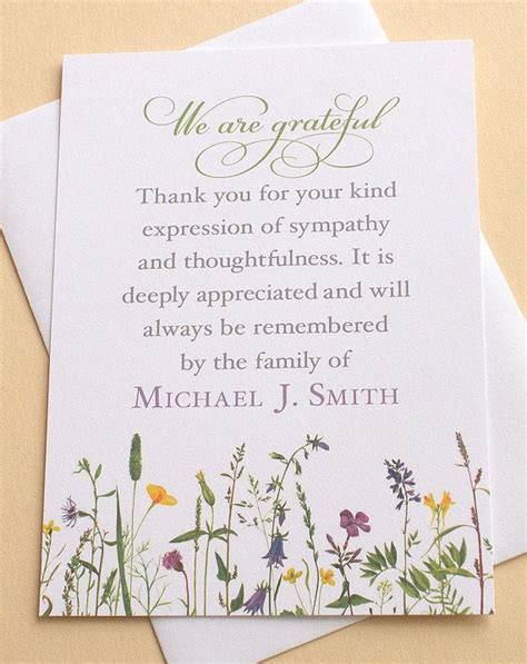 16 Best Funeral Thank You Card Images On Pinterest Sympathy Cards