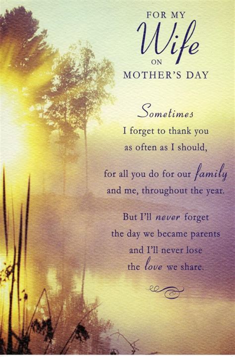 wife lovely sentiment mother s day card cards love kates