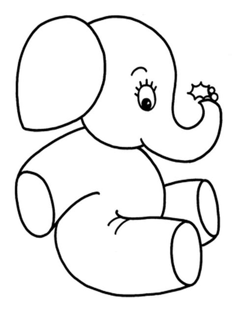 Omalovánka Printable Cute Elephant Coloring Page K Vytisknutí Zdarma