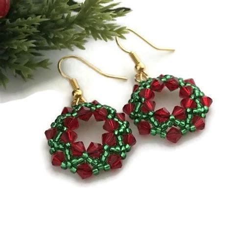 Christmas Wreath Earrings Conscious Crafties