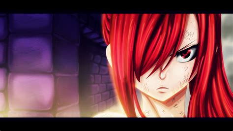 Erza Scarlet Eyes Erza Is A Young Woman Who Has Long Scarlet Hair And