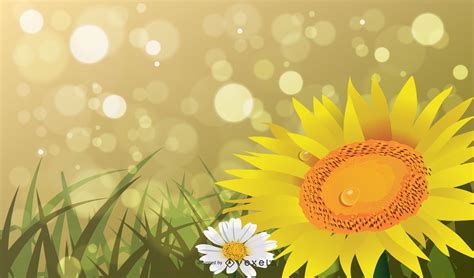 Spring Background With Bokeh Lights Vector Download