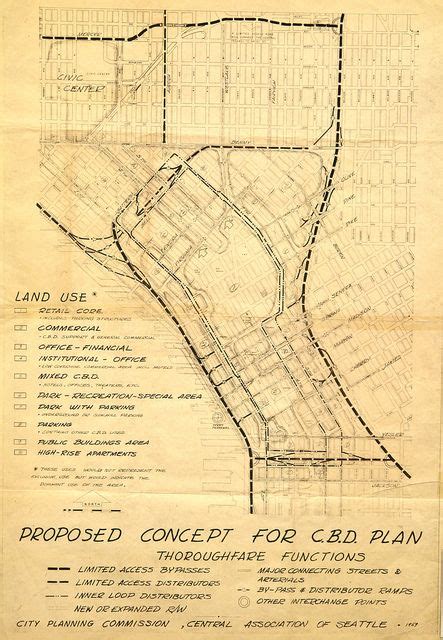 Proposed Thoroughfare Plan For Central Business District 1959