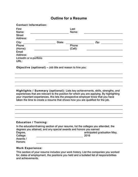 Printable Resume Fill Up Form Free Online Resume Builder Indeed Com