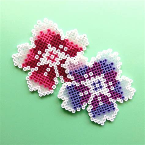 Hamaperlerfuse Bead Blossom Floral Pixel Art By Pinkuusagichan